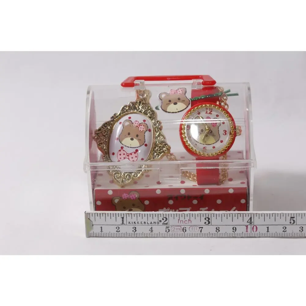 Japan Pop Charm Bear Wristwatch with Pendant and Hairclip ~ 260730-WH 464